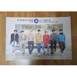 K-POP SUPER JUNIOR 8th Album - [PLAY] One More Chance Ver. OFFICIAL POSTER -NEW-A